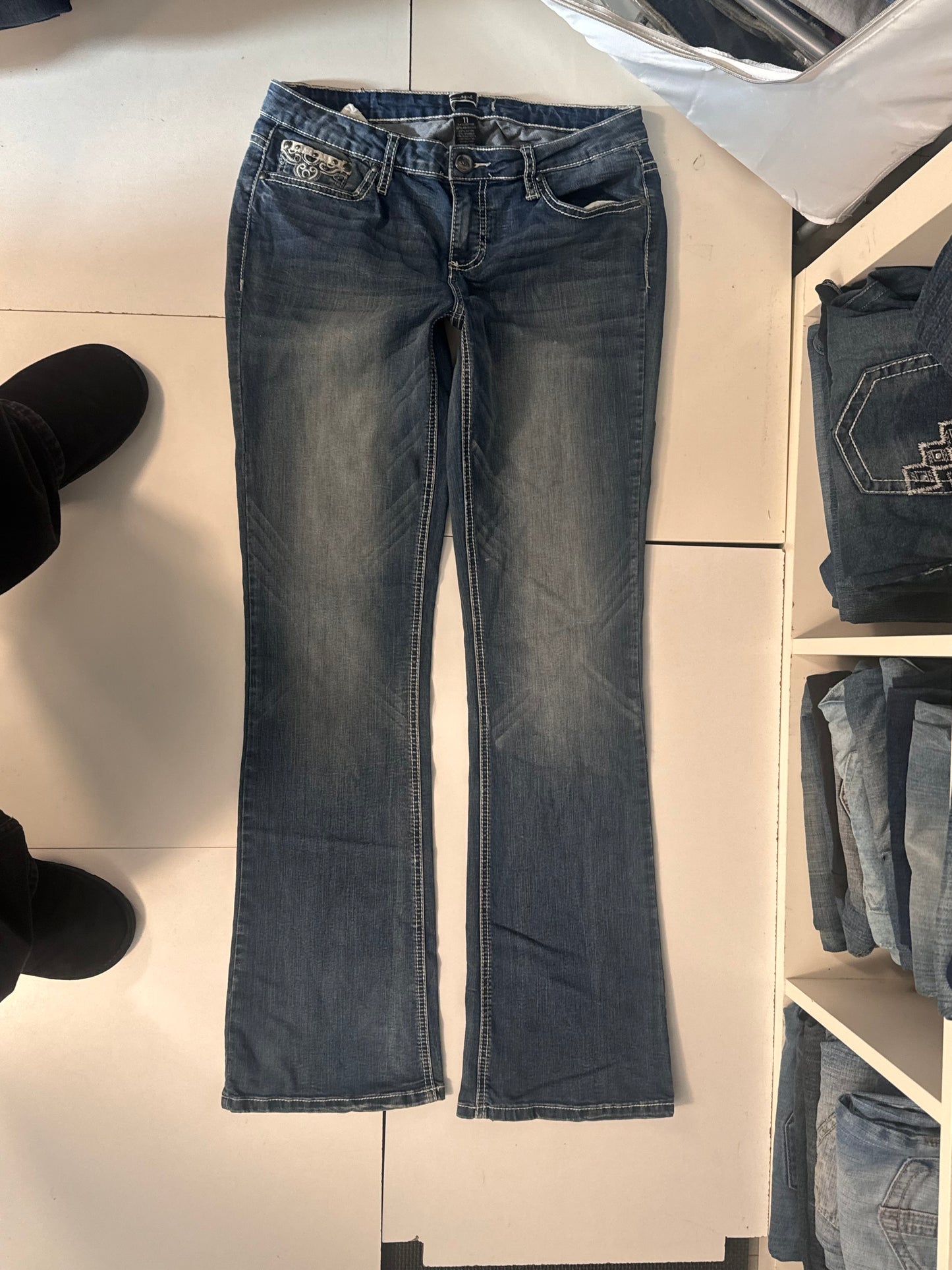 Lavtaljede jeans str: S