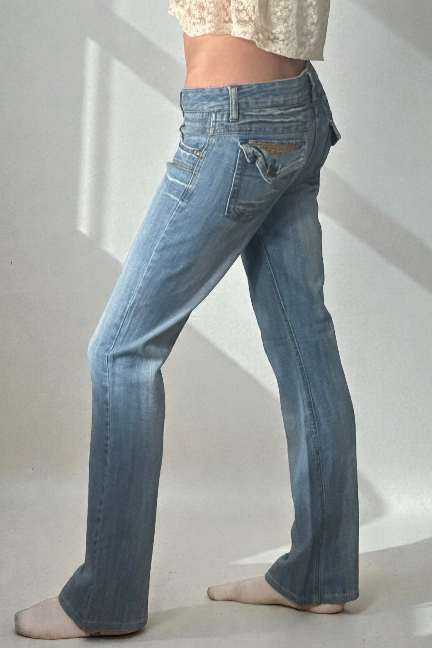 Lågmidjade jeans stl: S