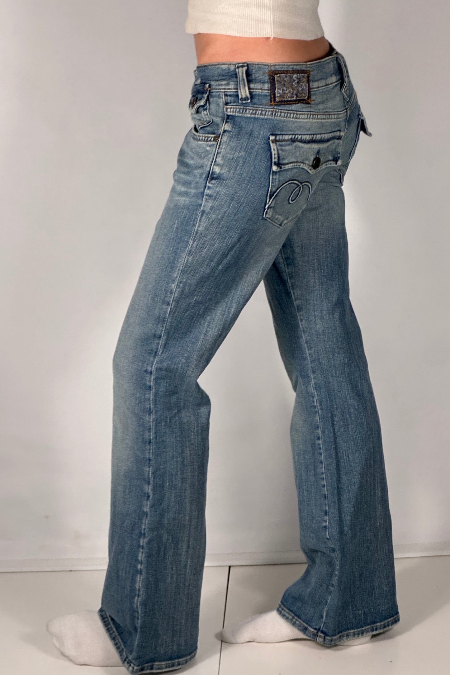 Lavtaljede jeans str: S