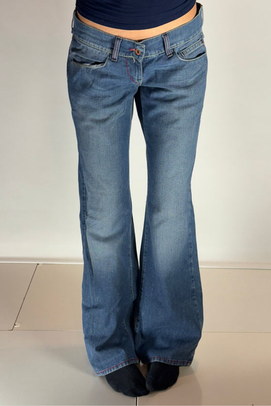 Lågmidjade jeans–stl: L