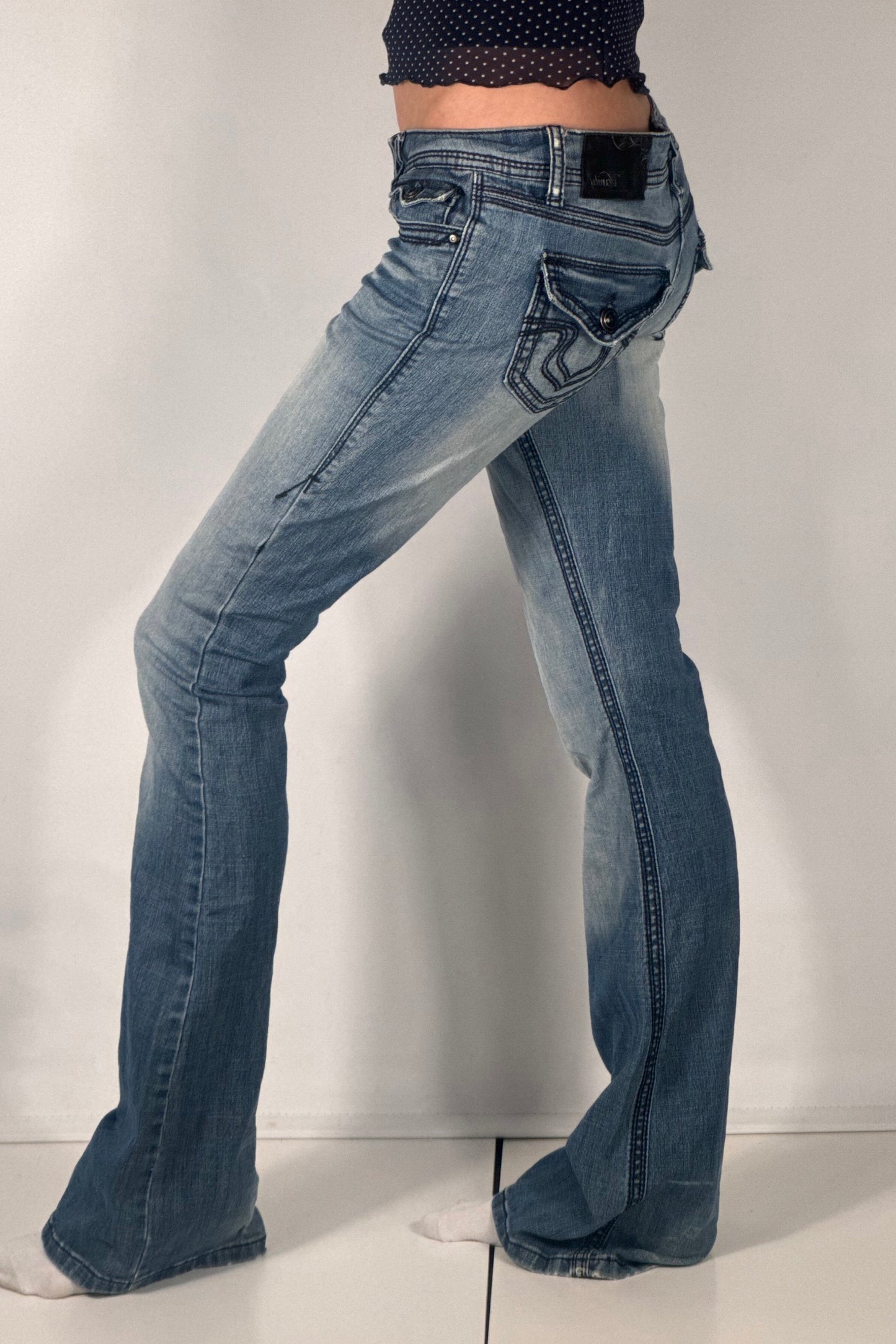 Lavtaljede jeans str: S