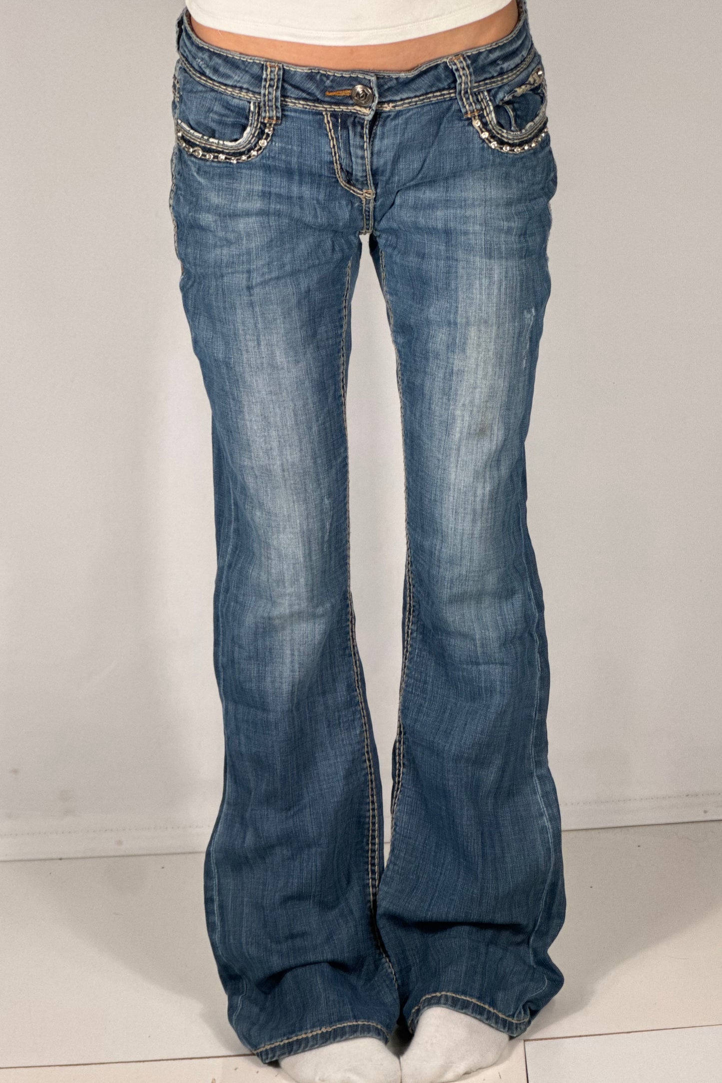 Lågmidjade jeans stl: S