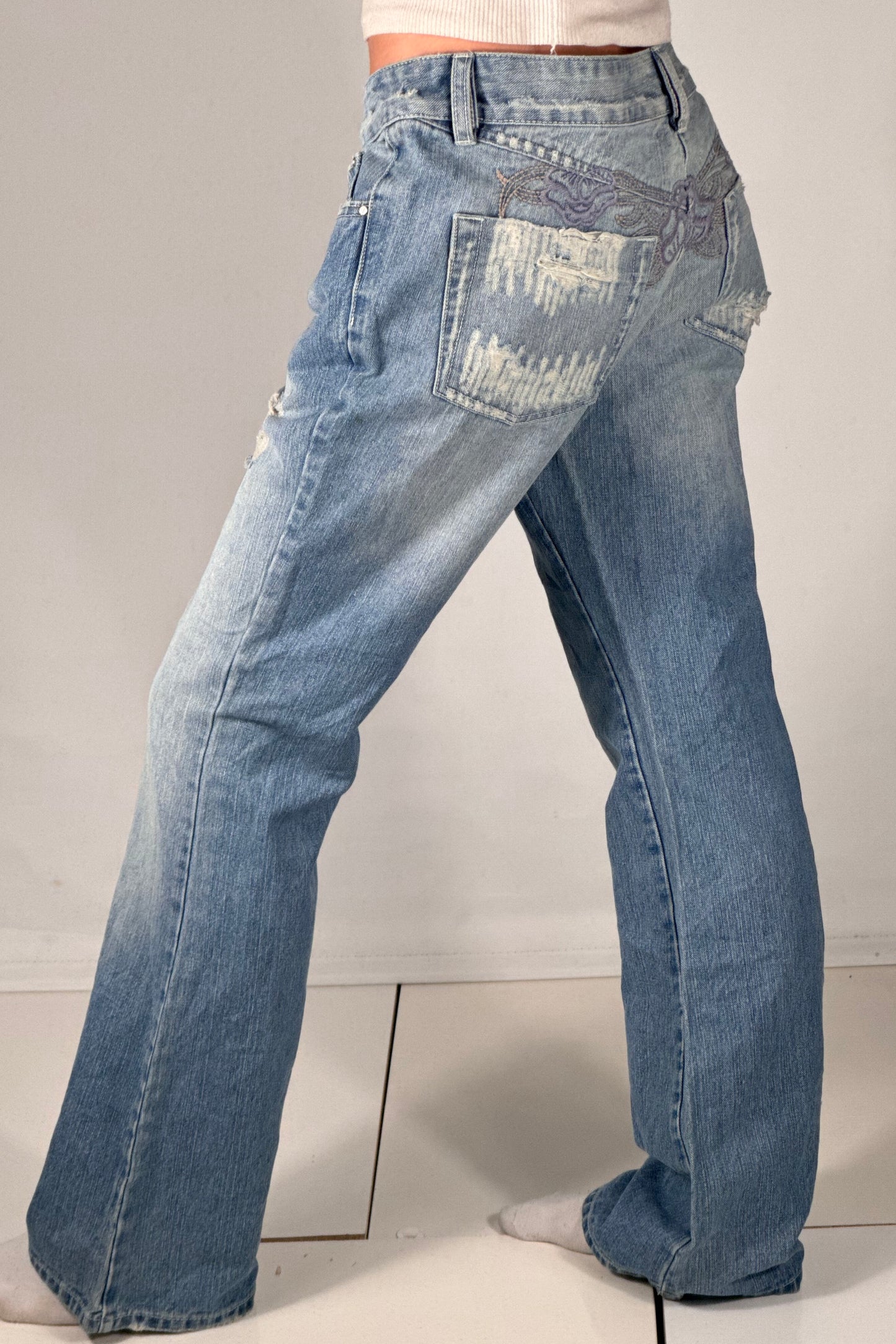 Lavtaljede jeans str: M