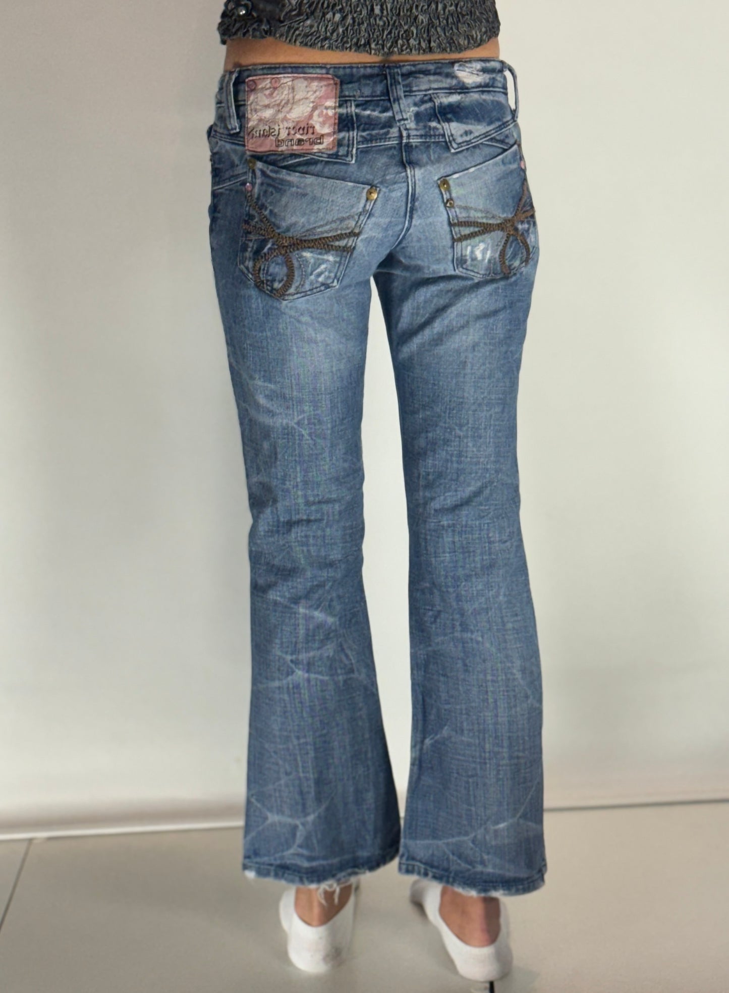 Lågmidjade jeans–stl: S