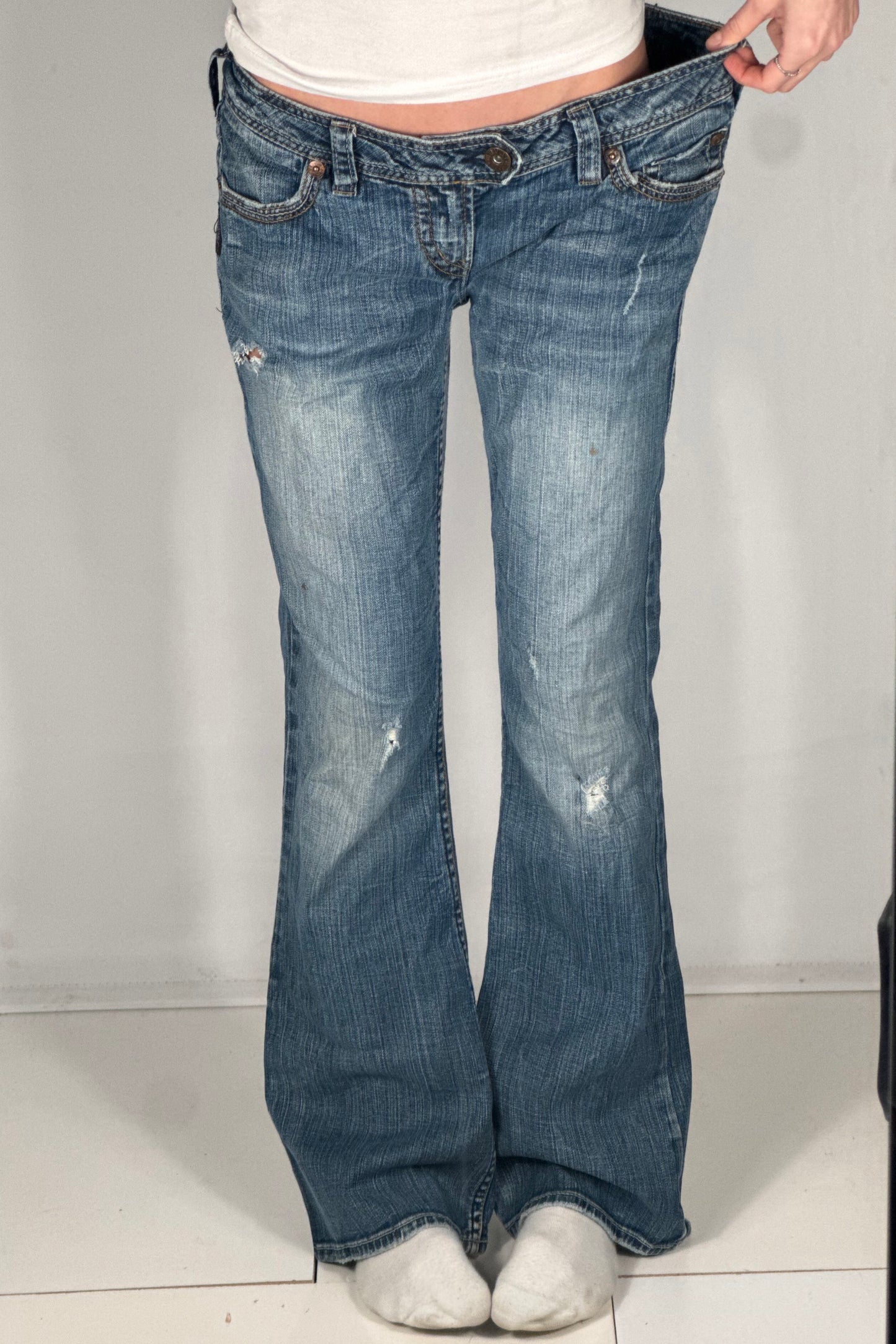 Lavtaljede jeans str: M