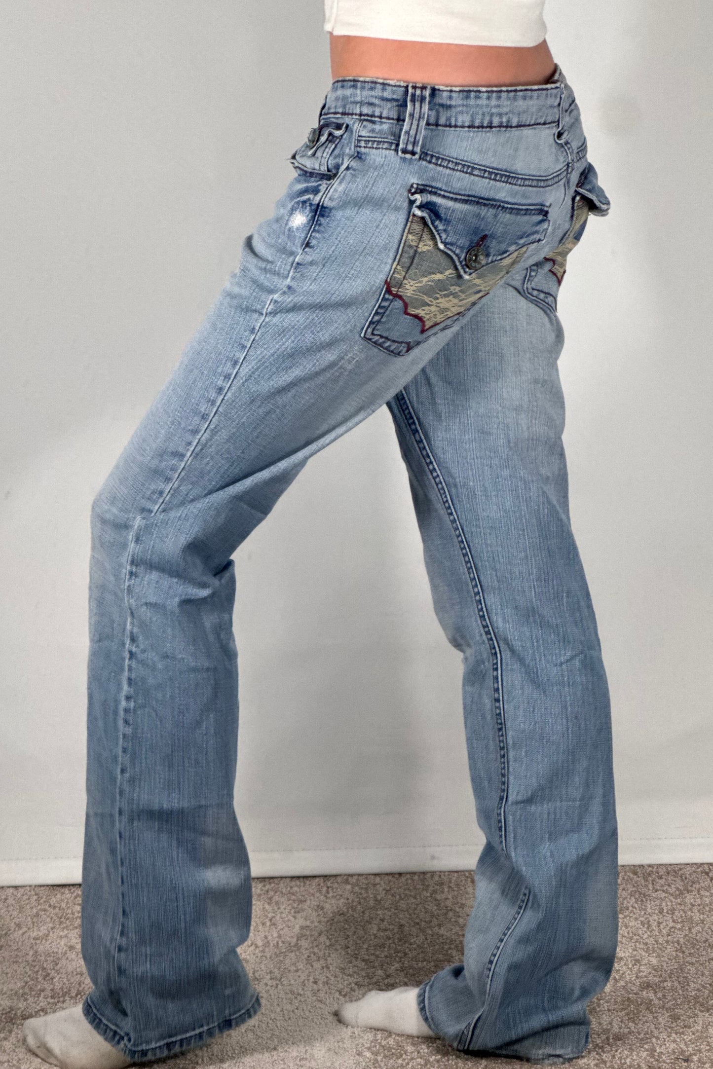 Lågmidjade jeans stl: M