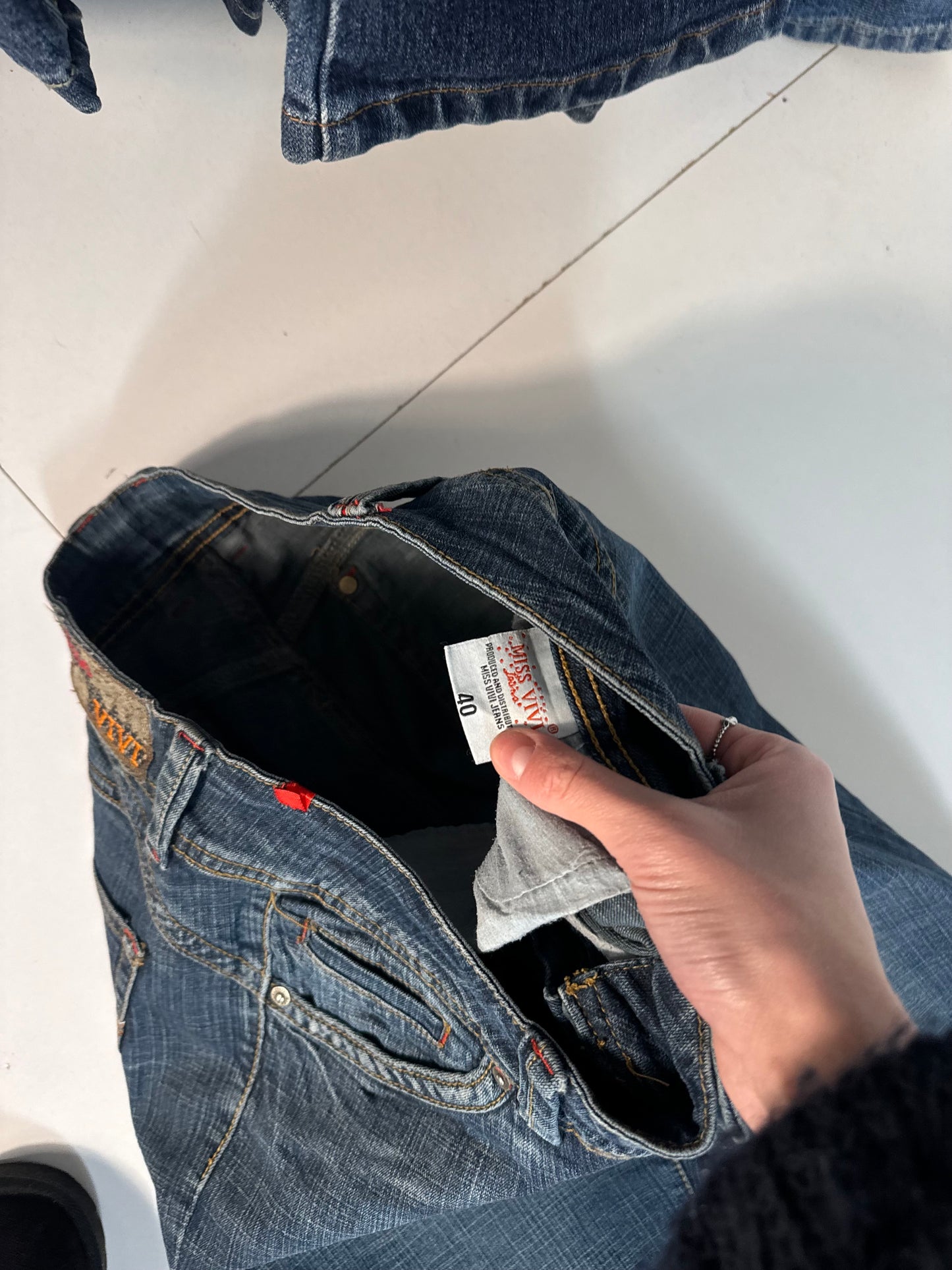 Lavtaljede jeans str: S
