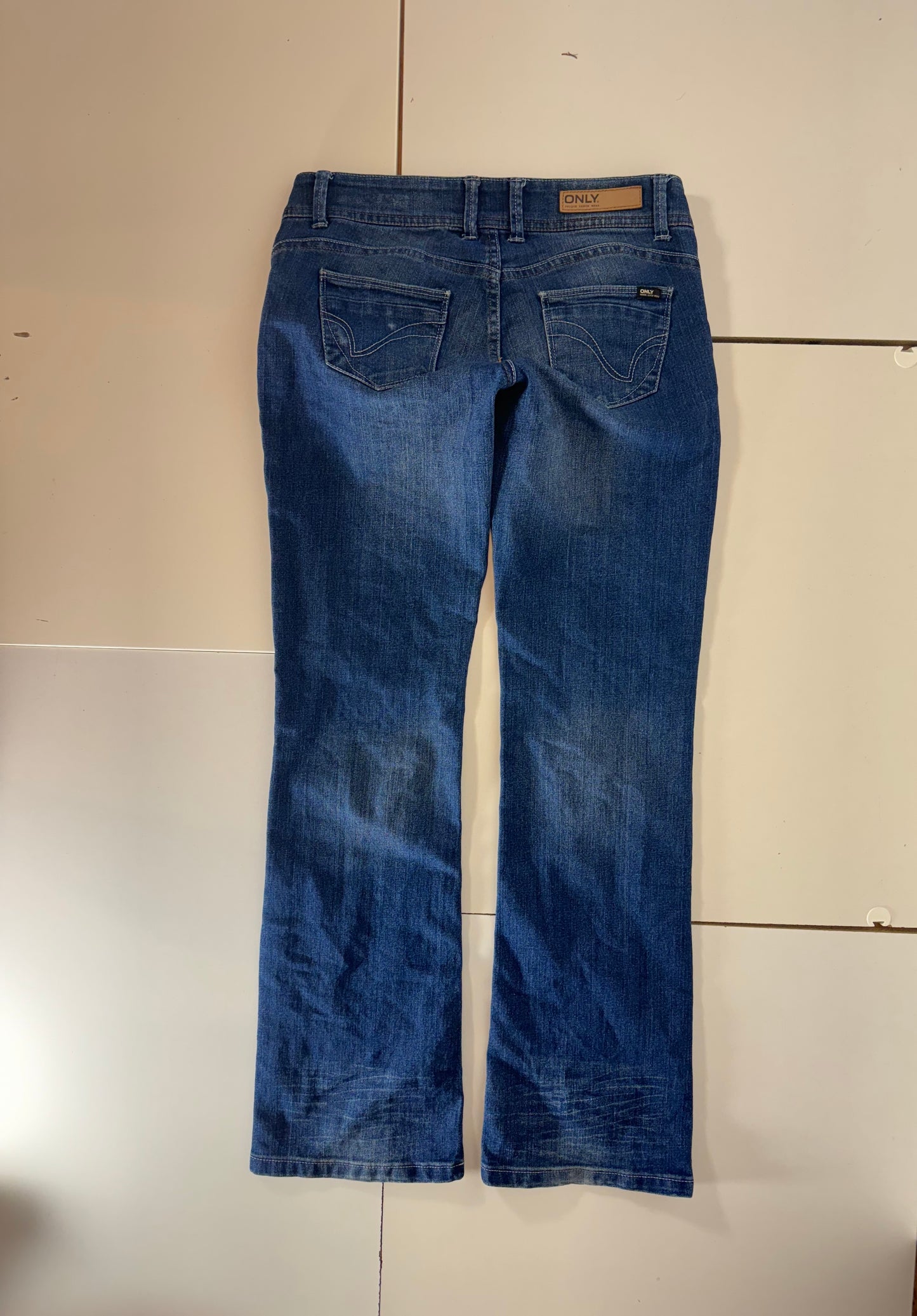 Lågmidjade jeans–stl: S