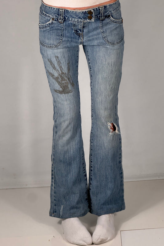 Lavtaljede jeans str: S