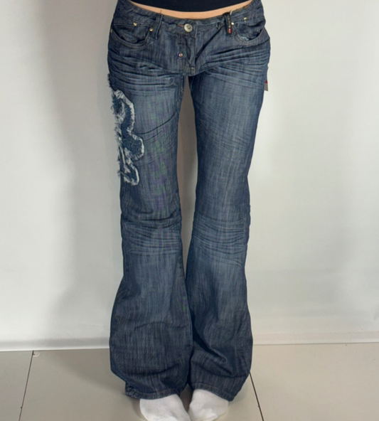 Lågmidjade jeans–stl: S