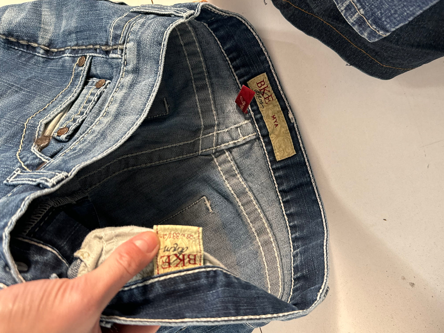 Lavtaljede jeans str: S