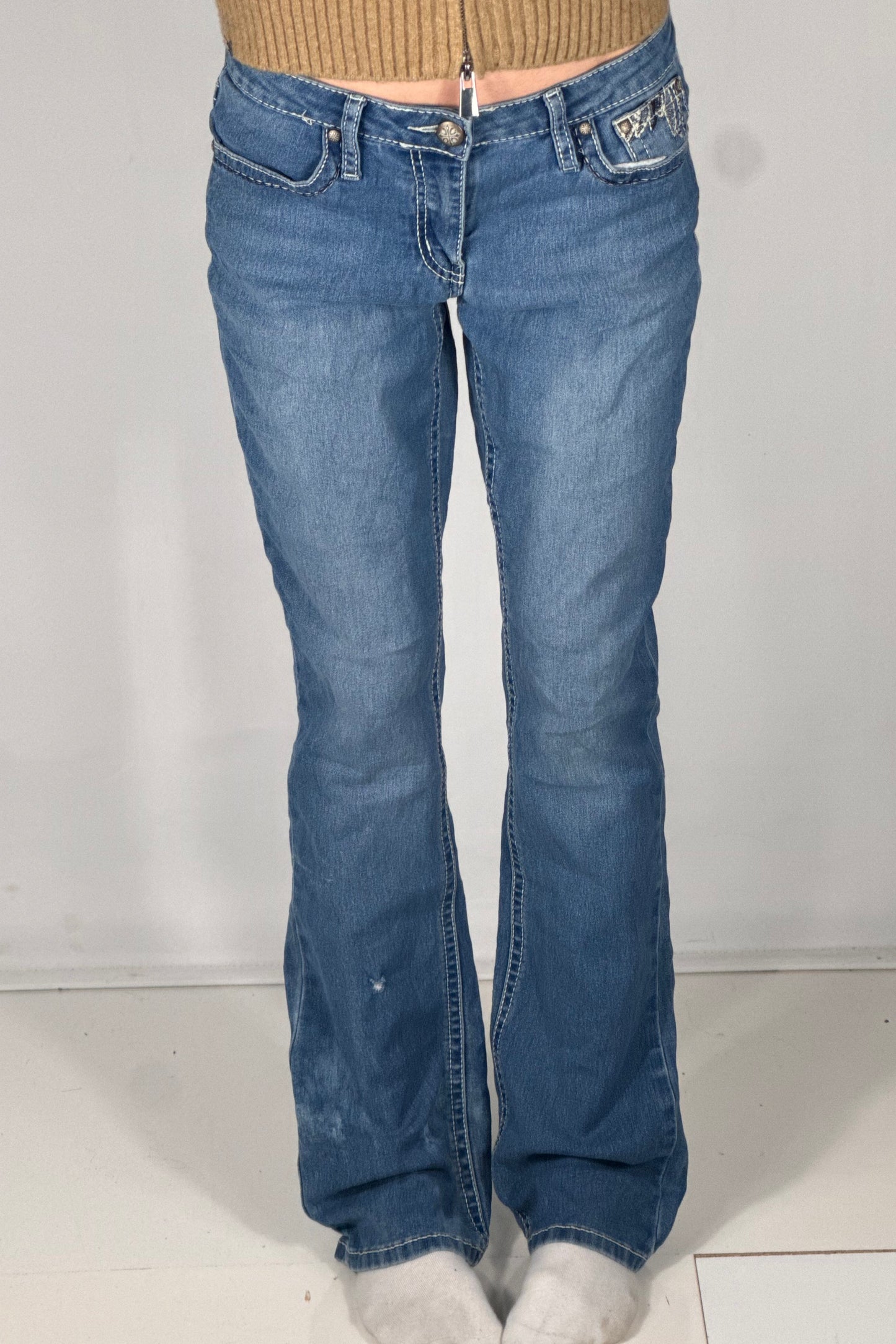Lavtaljede jeans str: S