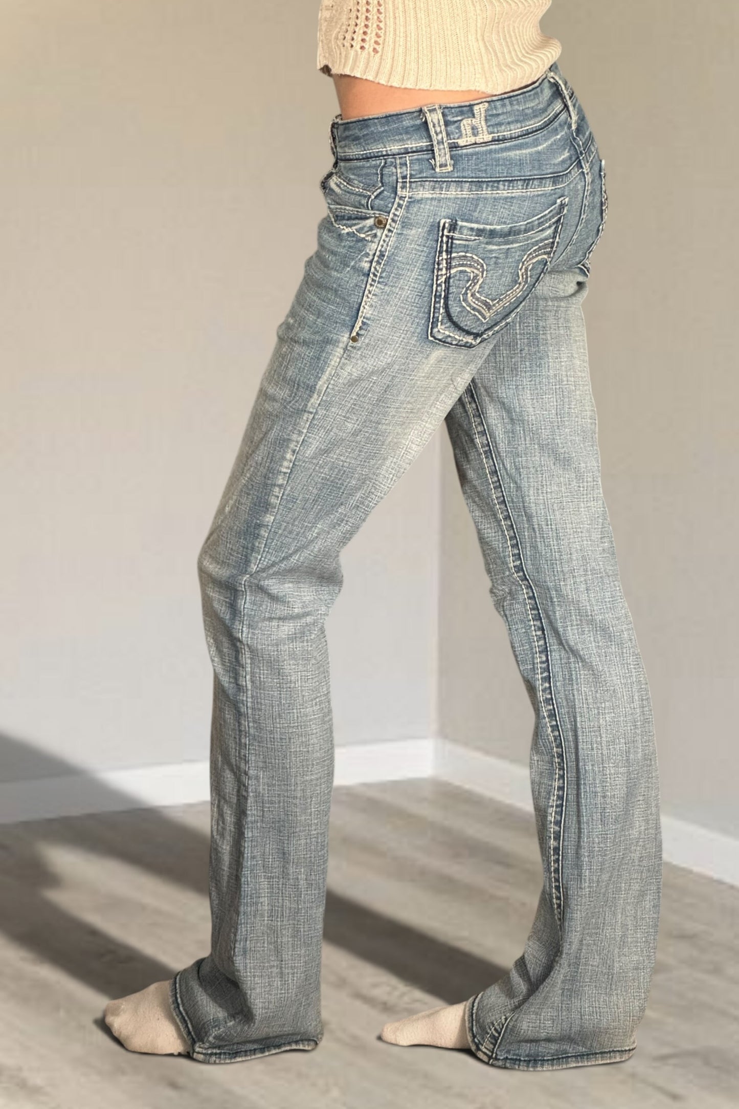 Lågmidjade jeans stl: S