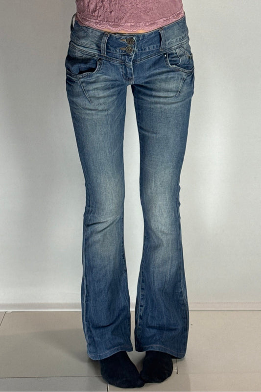 Lågmidjade jeans–stl: S