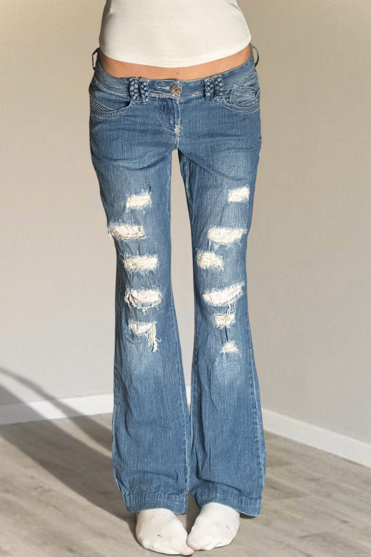 Lågmidjade jeans stl: S