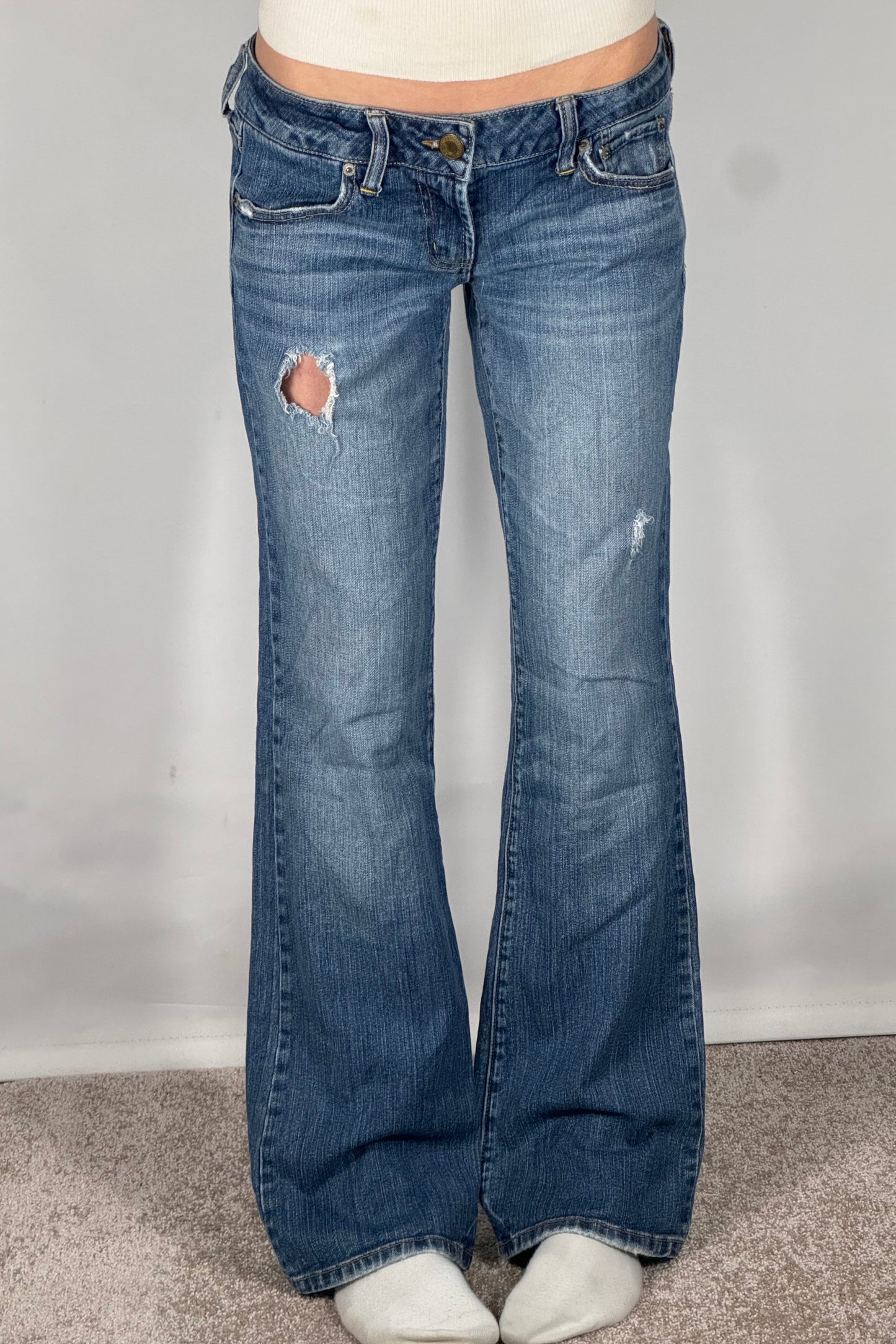 Lavtaljede jeans str: S