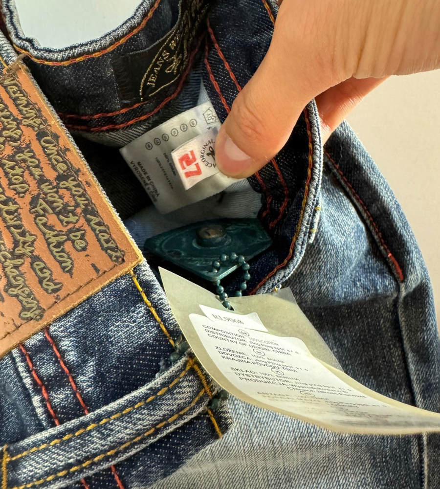 Lågmidjade jeans–stl: S