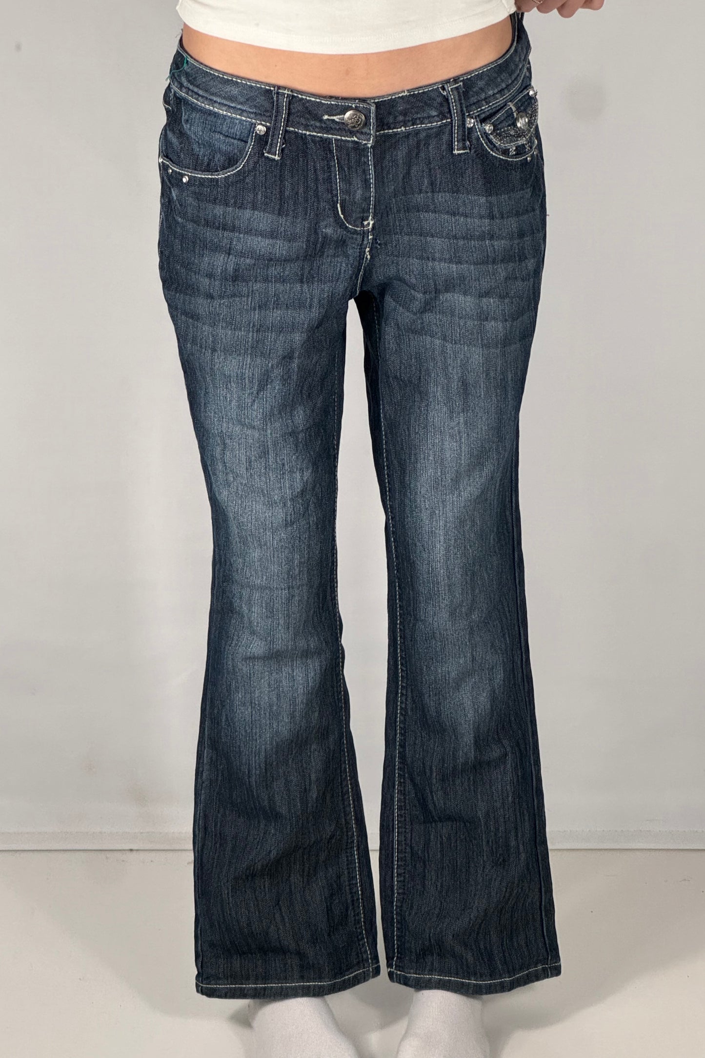 Lavtaljede jeans str: M