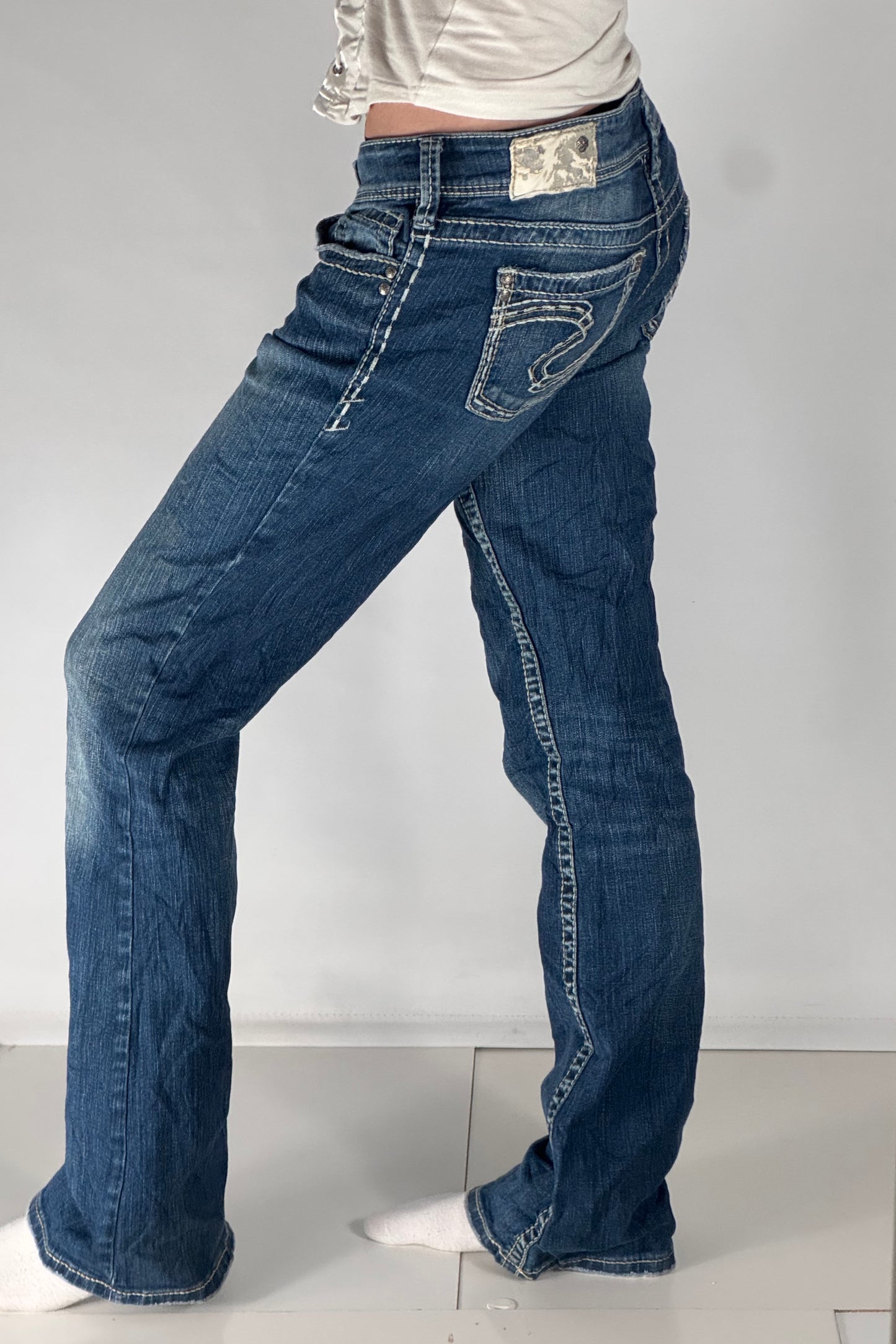 Lavtaljede jeans str: M