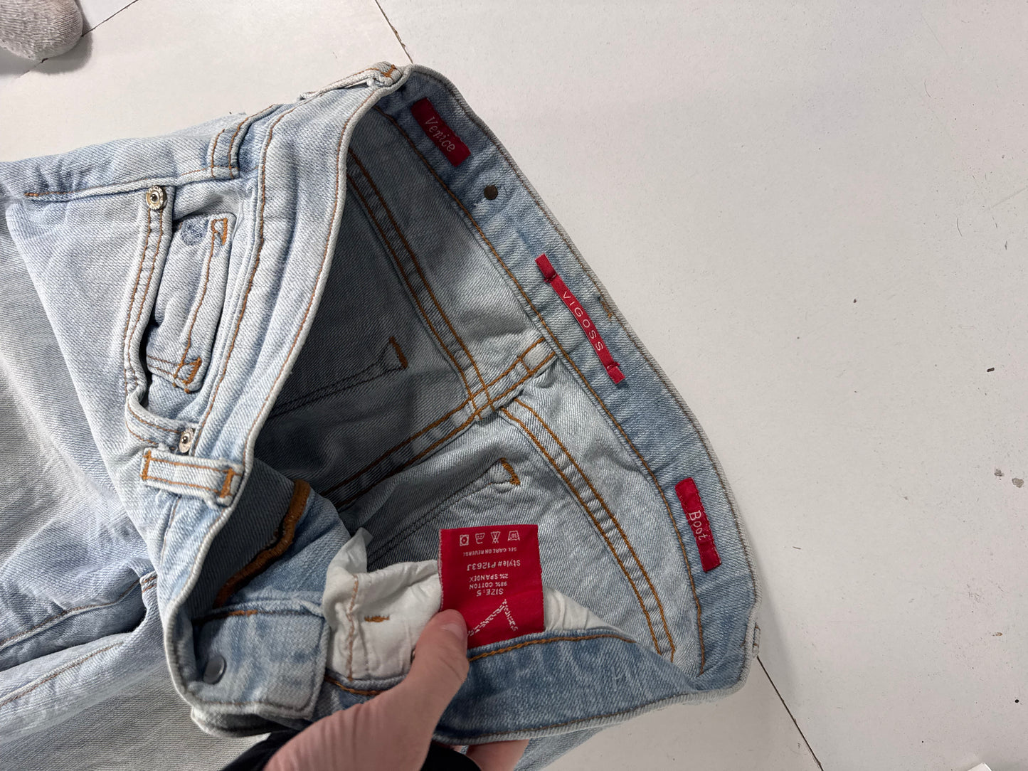 Lavtaljede jeans str: S