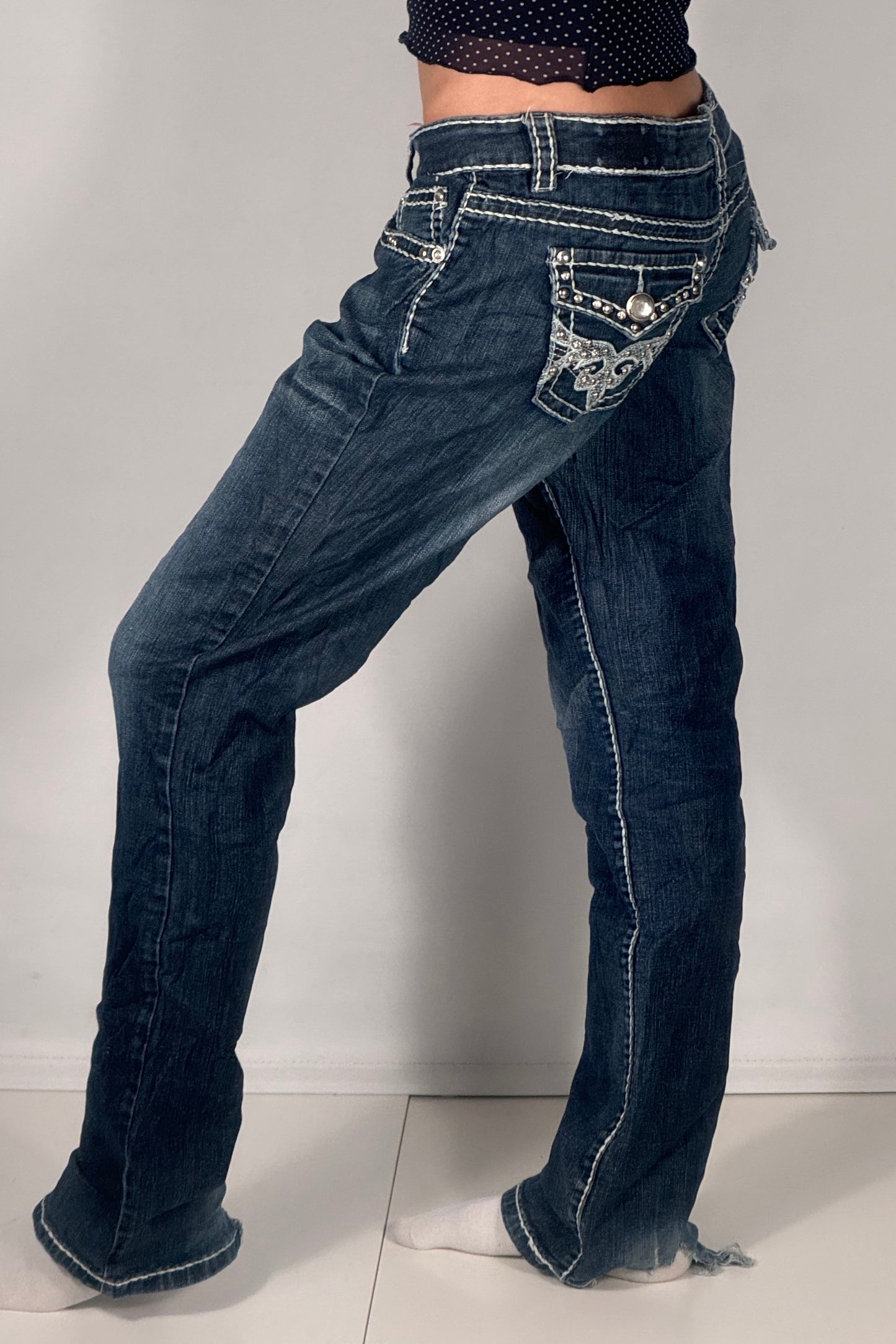 Lavt liv jeans str: S/M