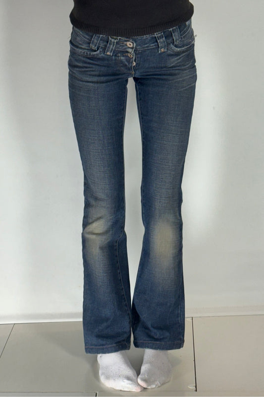 Lågmidjade jeans–stl: XS