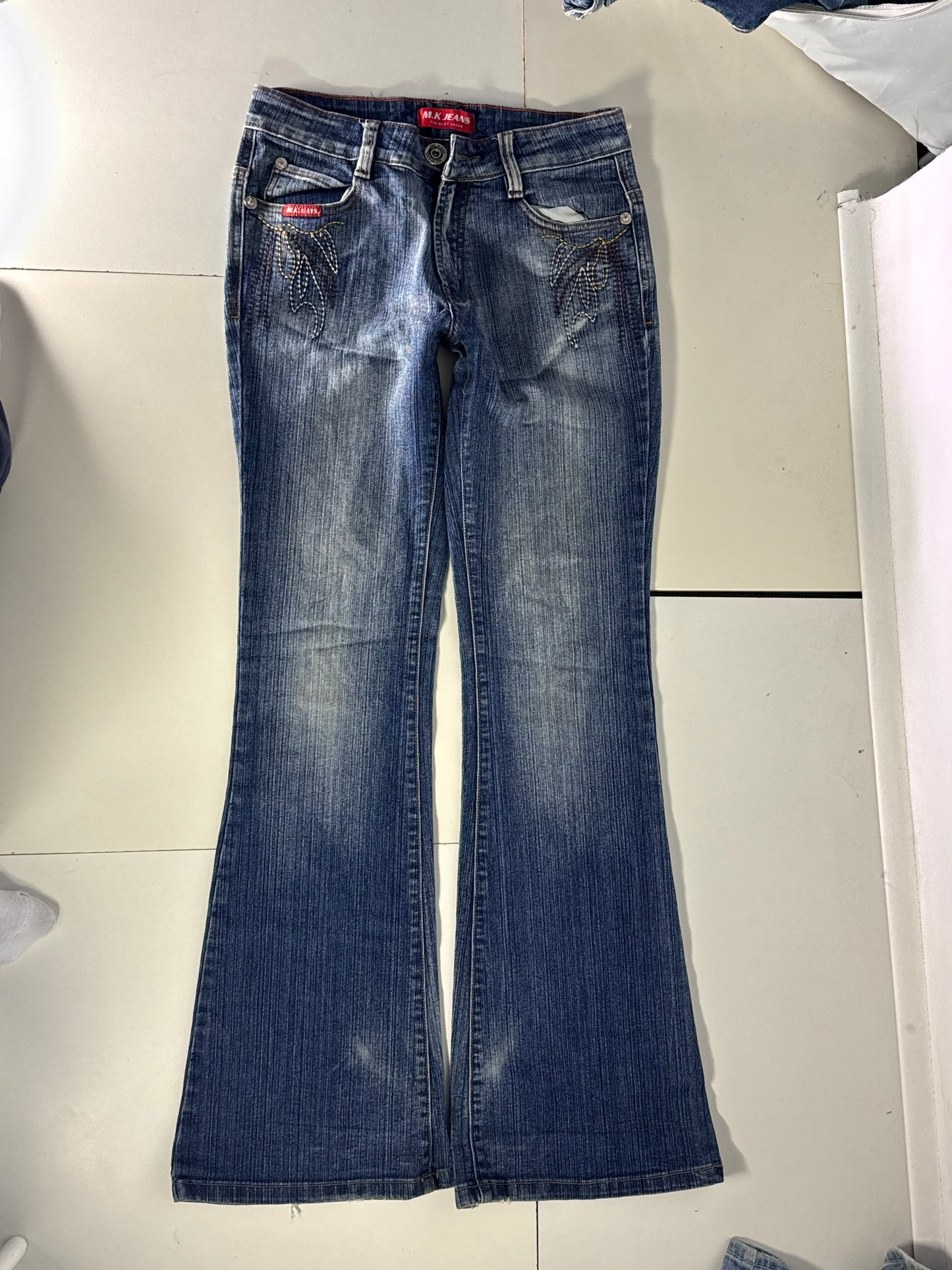 Utsvängda jeans stl: XS