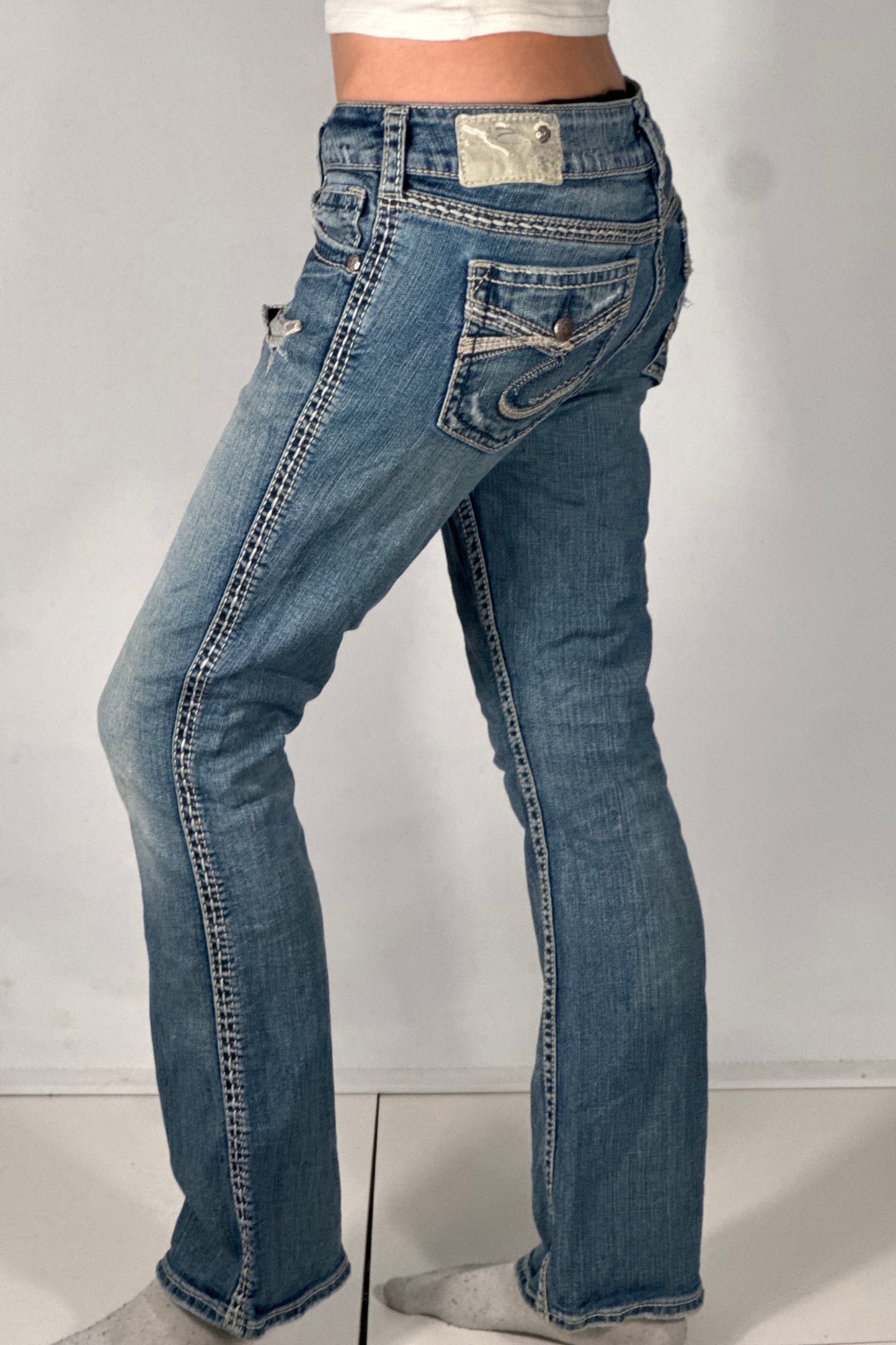 Lågmidjade jeans stl: S