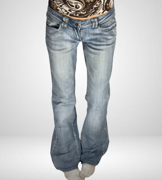 Lågmidjade jeans–stl: S