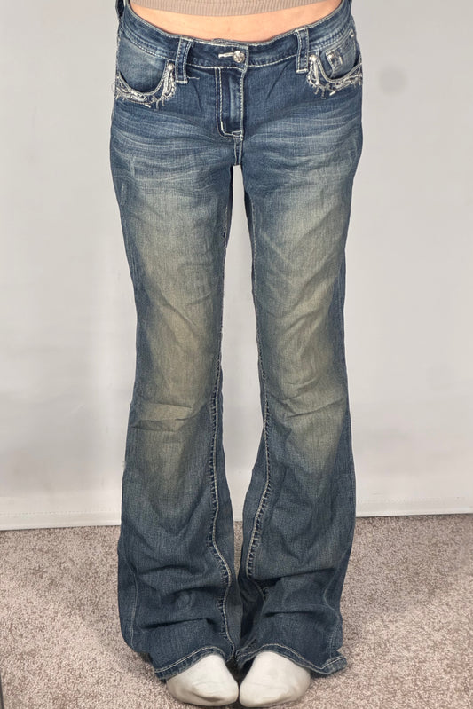 Utsvingte jeans str: S