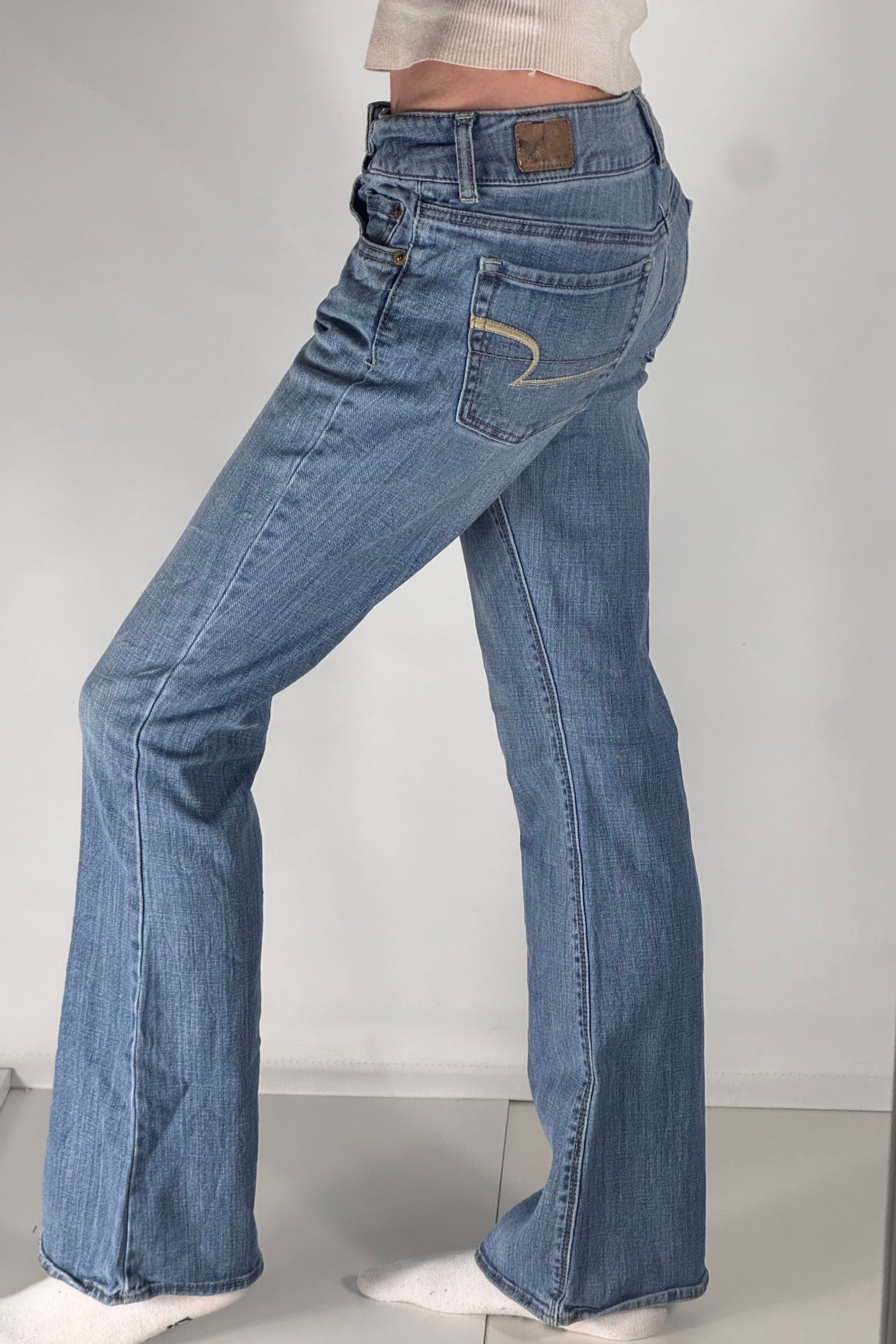 Lavtaljede jeans str: S