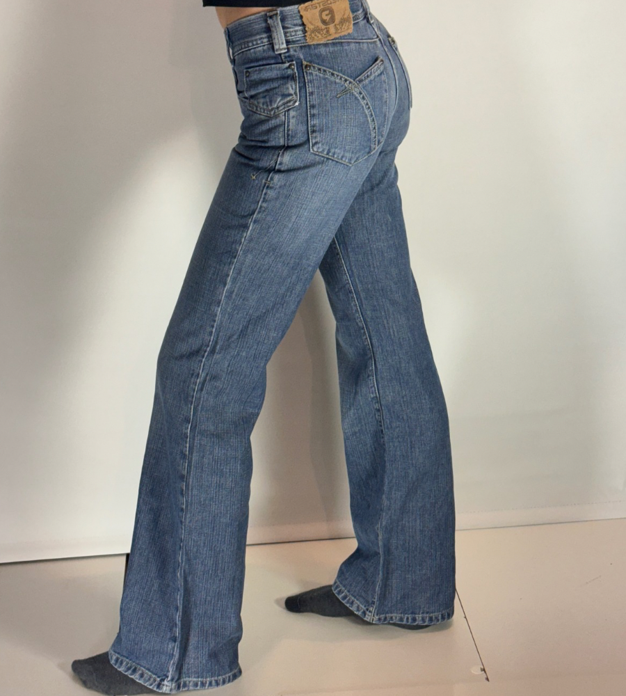 Utsvängda jeans–stl: XXS
