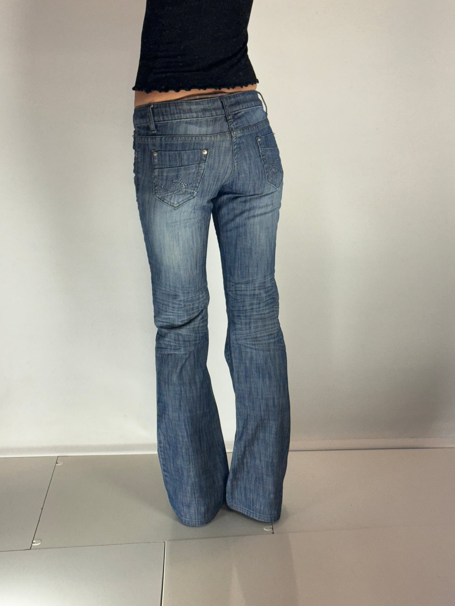 Lågmidjade jeans–stl: XS