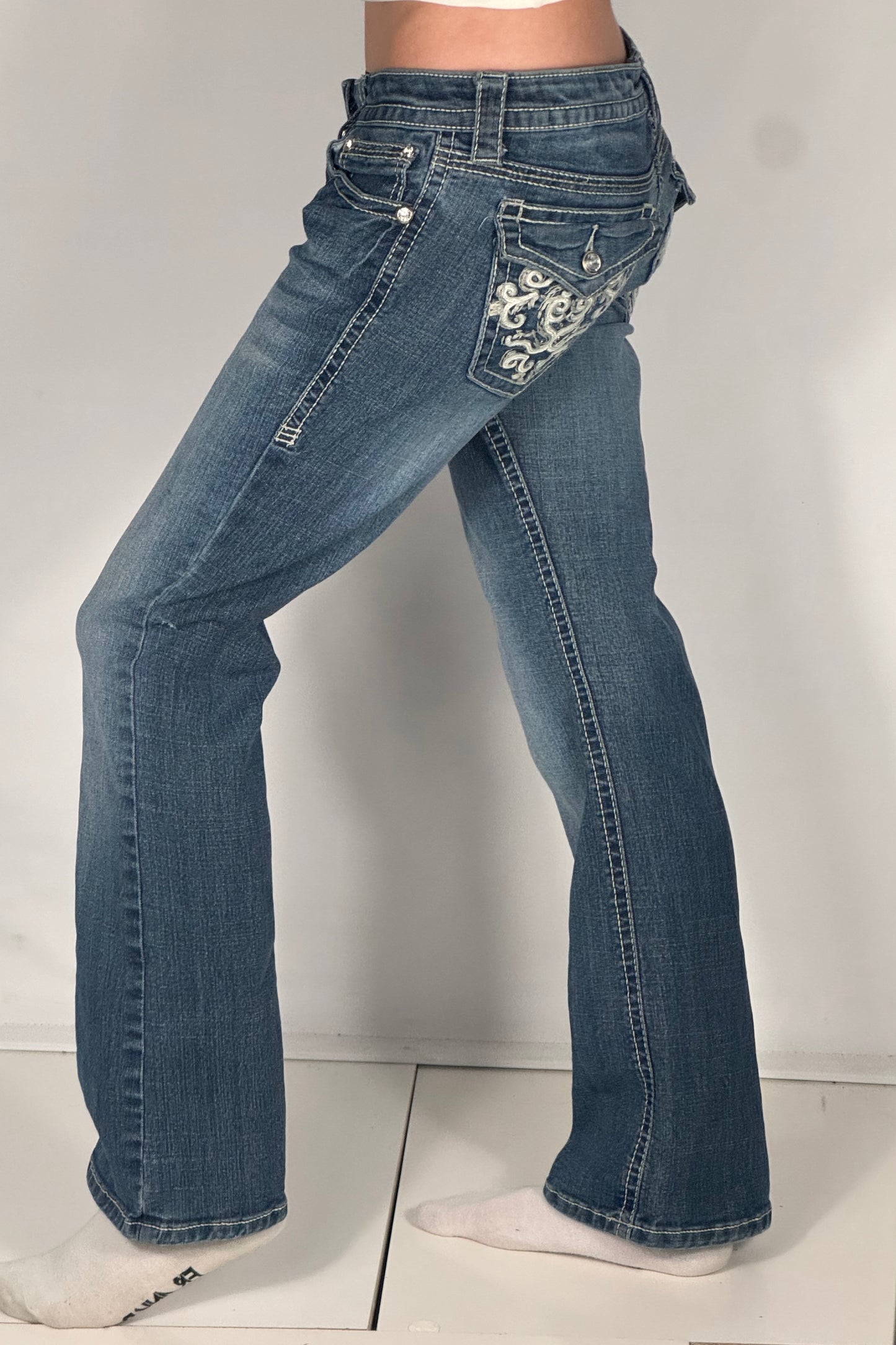 Lavtaljede jeans str: S
