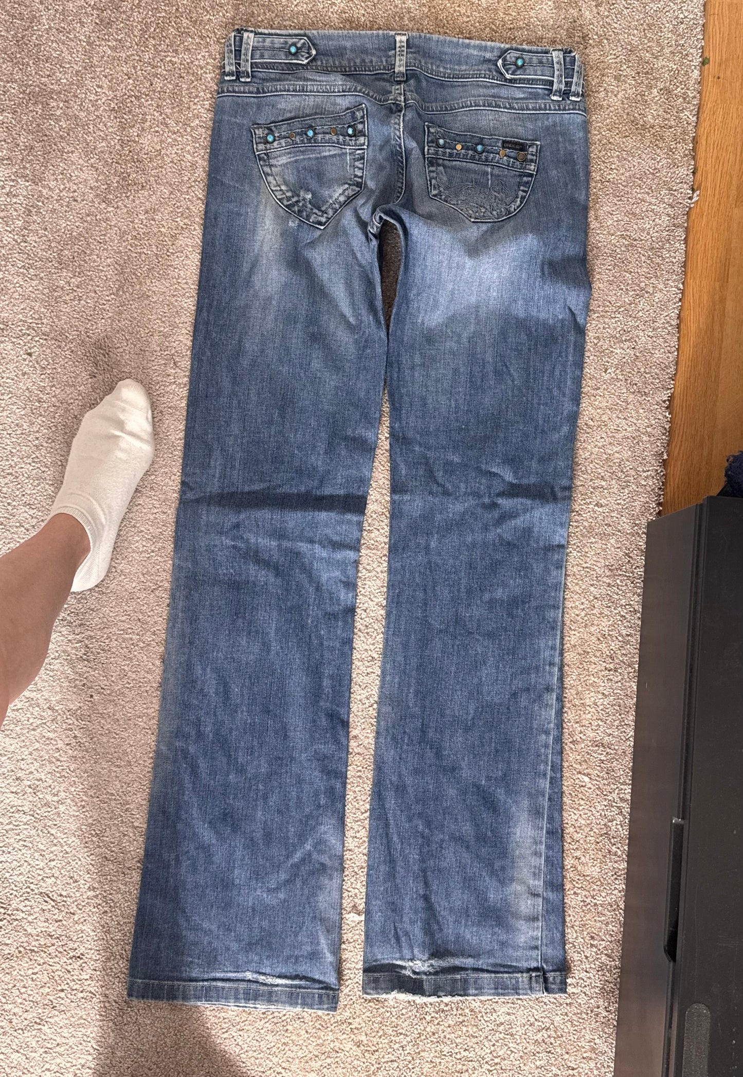 Lågmidjade jeans stl: S/M