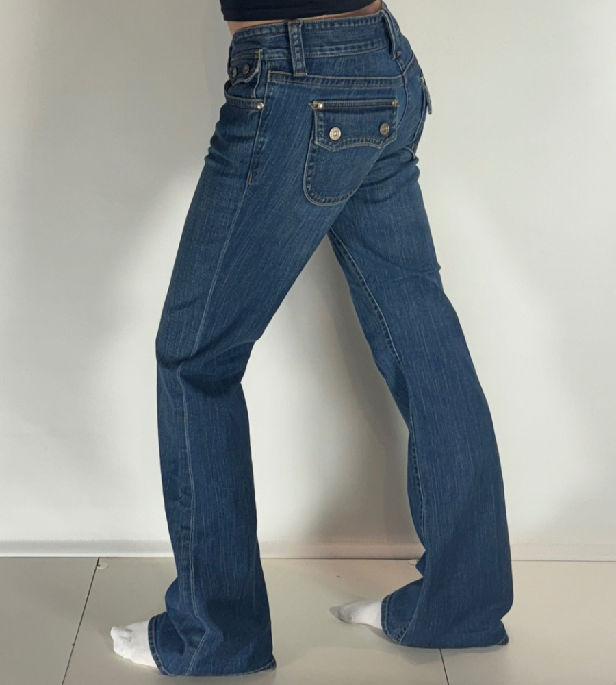 Lågmidjade jeans–stl: S