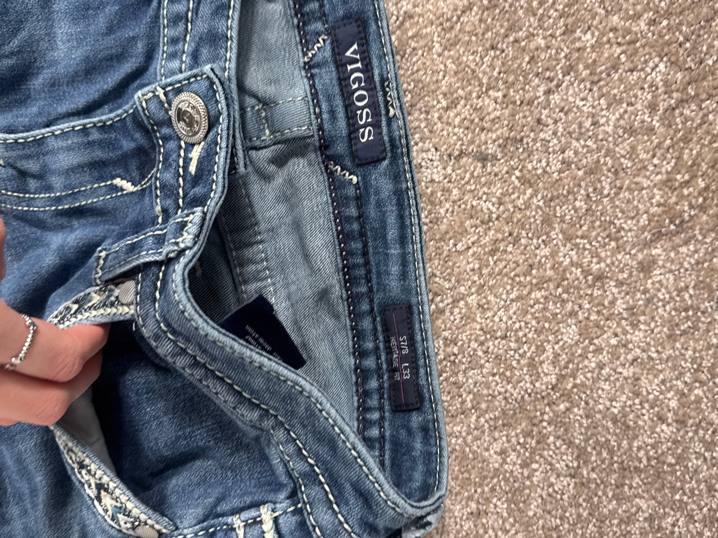 Lavtaljede jeans str: S