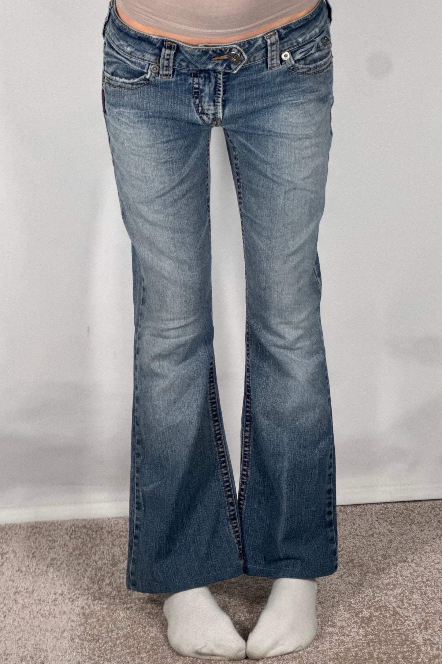 Lavtaljede jeans str: S