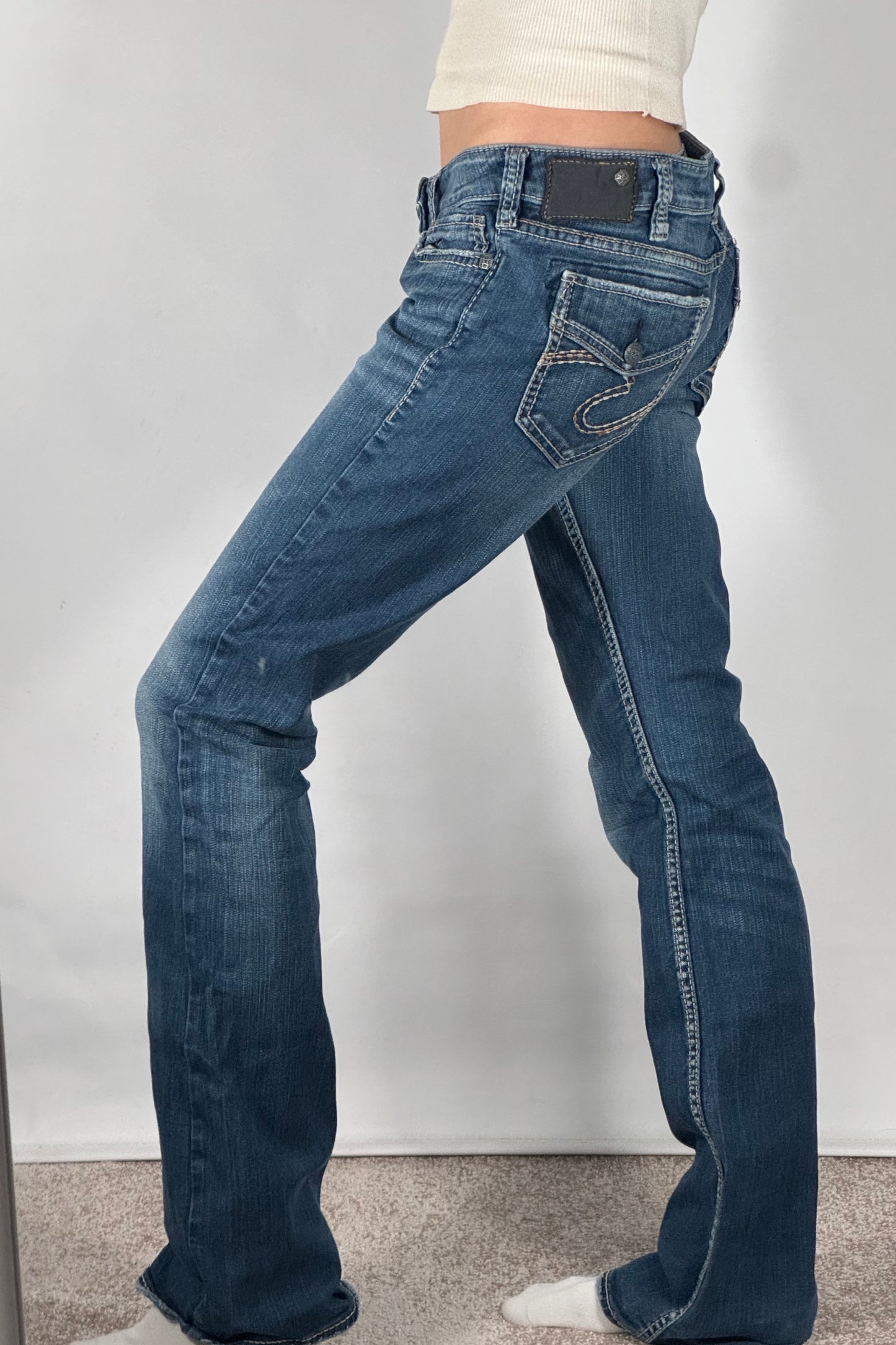 Lågmidjade jeans stl: S/M