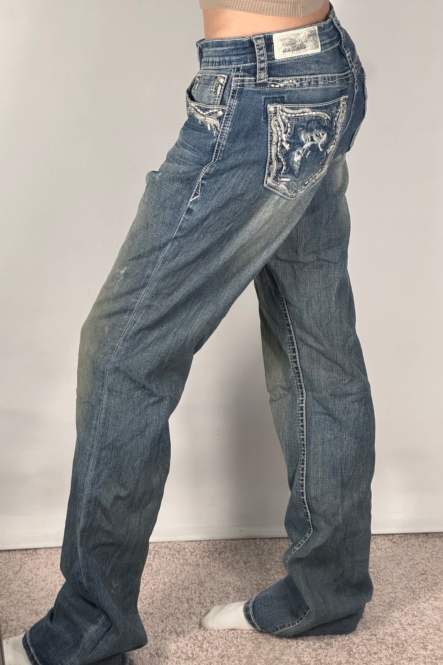 Utsvingte jeans str: S