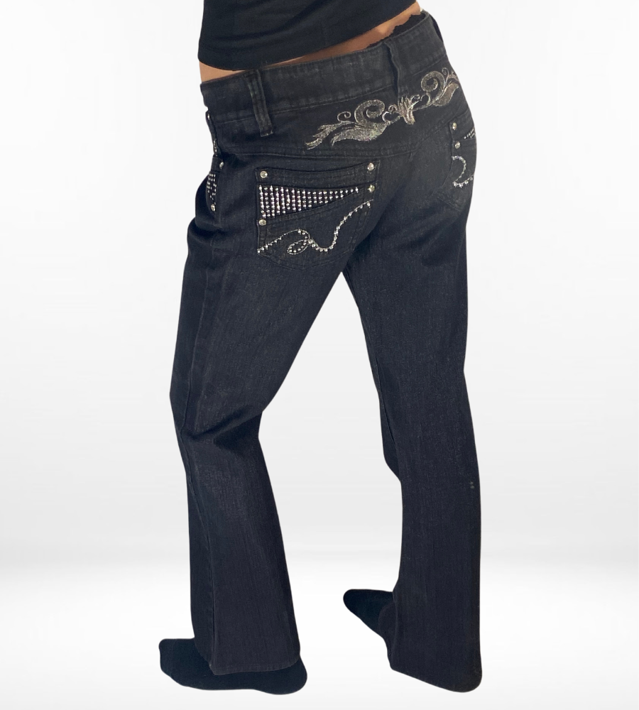 Lågmidjade jeans–stl: M