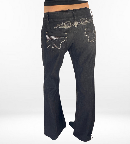 Lågmidjade jeans–stl: M