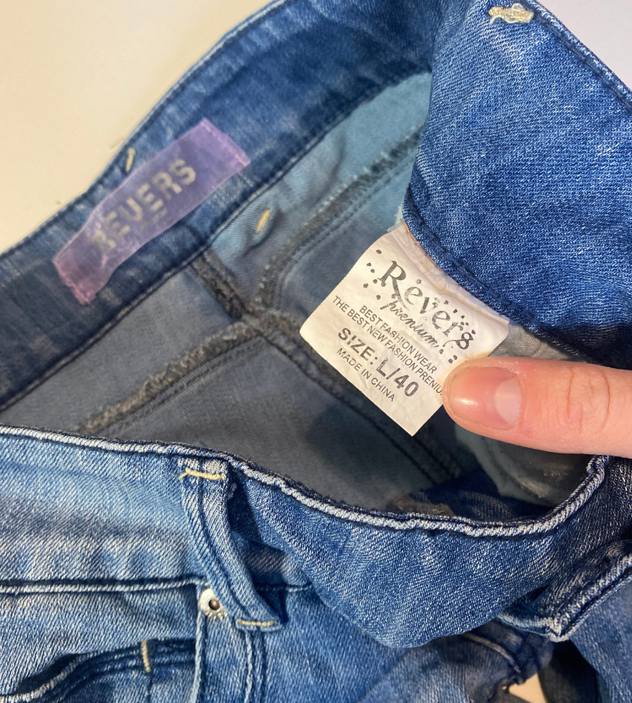 Lågmidjade jeans–stl: S