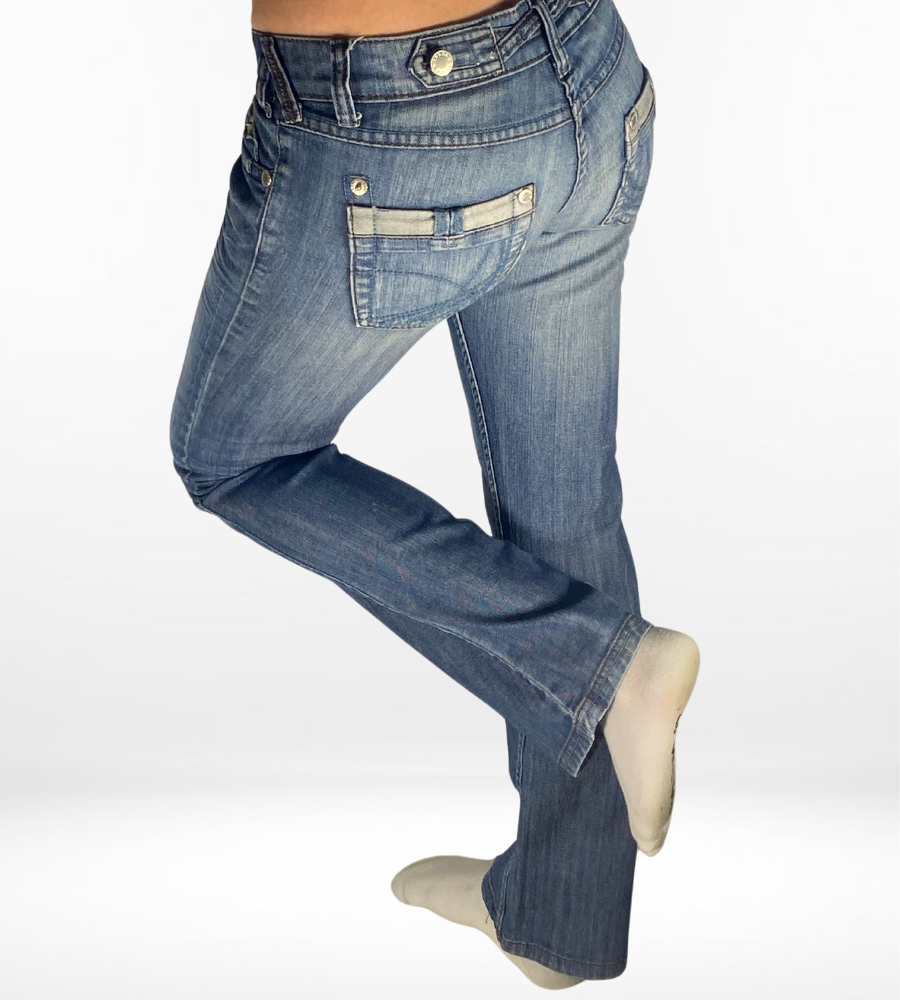 Lågmidjade jeans–stl: XS