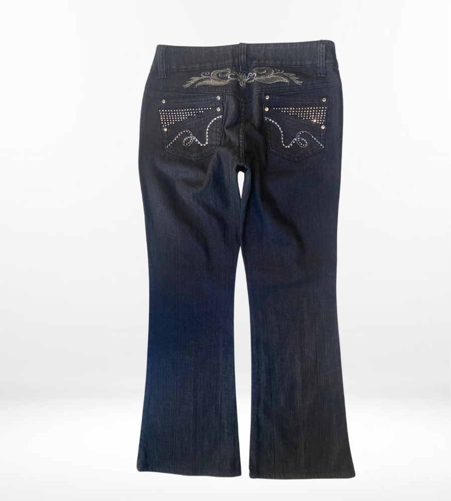 Lågmidjade jeans–stl: M