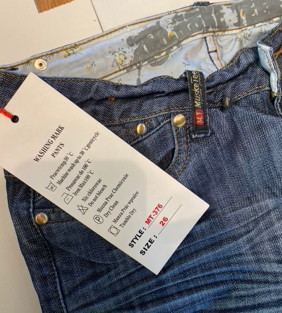 Lågmidjade jeans–stl: XXS