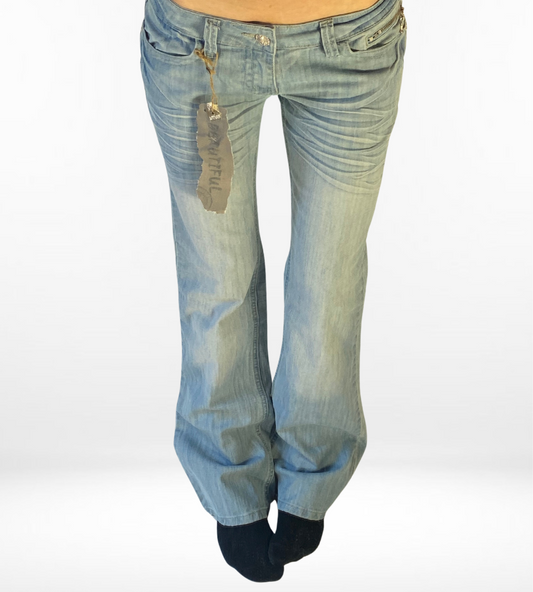 Lågmidjade jeans – S
