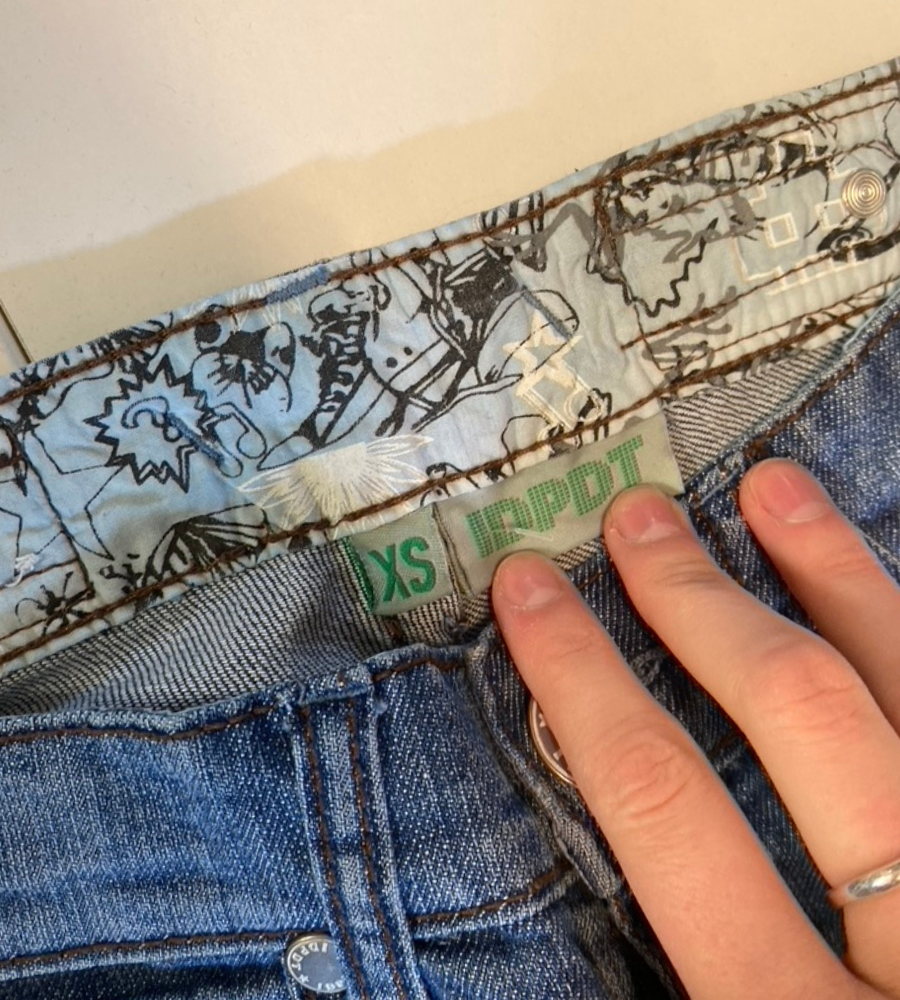 Lågmidjade jeans–stl: XS