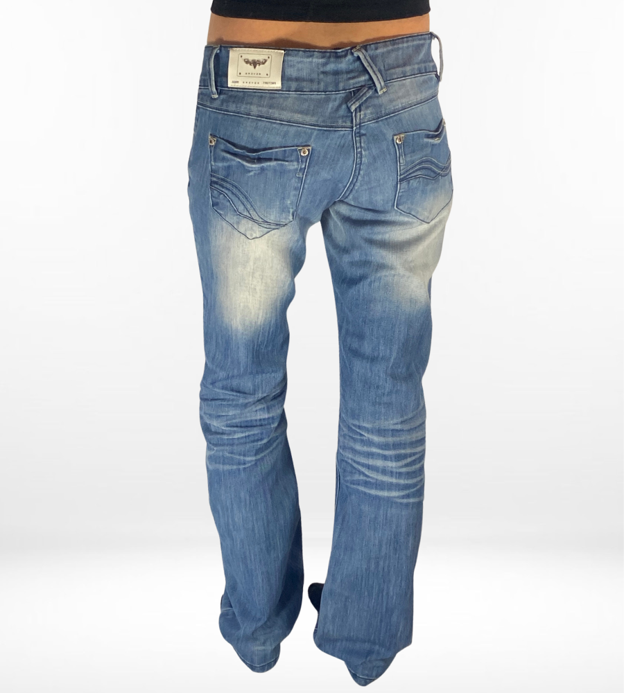 Lågmidjade jeans–stl: S