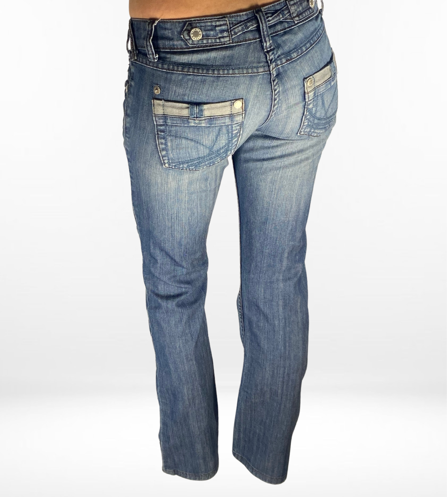 Lågmidjade jeans–stl: XS